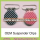 Lead free suspender clips/custom logo pacifier clip (15MM,20MM,25MM)